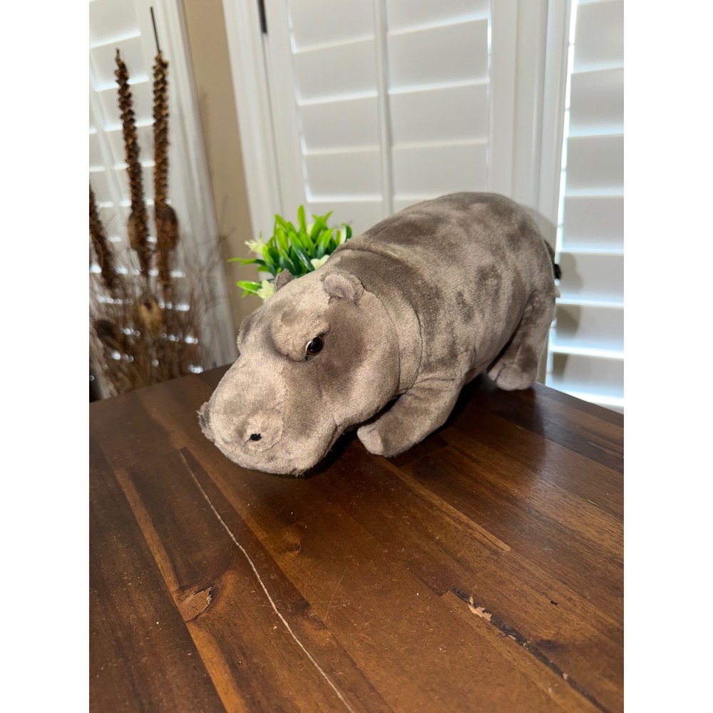 Ganz Webkinz Hippo Plush Grey Stuffed Animal Collectible W Paw HM112 no code